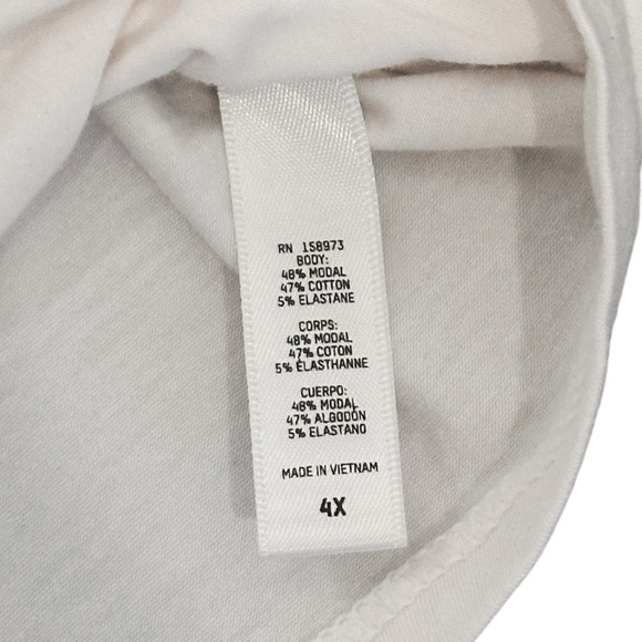 SKIMS Boyfriend Crop Sleeveless Relaxed Tank Top in Marble (Cream) Women’s 4X - Picture 7 of 7